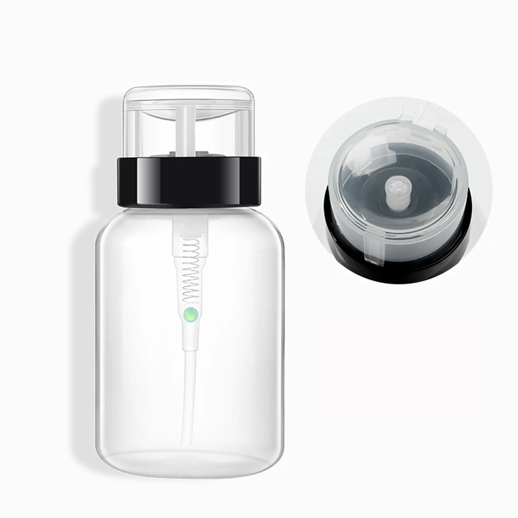 

2 Pieces 200ML Women Beauty Portable Cosmetic Tool Plastic Nail Art Pump Dispenser Spray Bottle Polish Remover Container