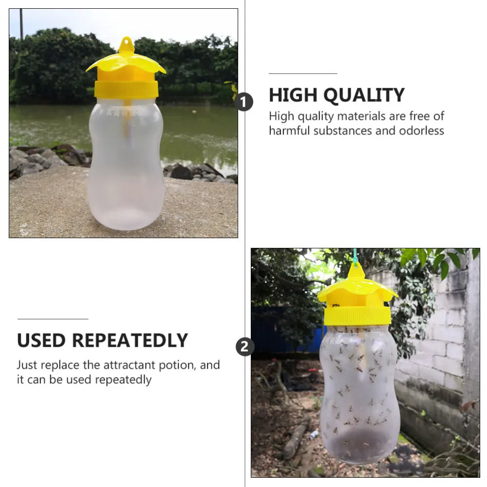 

2Pcs Drosophila Traps Attractants Melon Fruit Field Traps Bee Catcher (Yellow)
