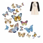 Модные 3D Красочные термонаклейки с бабочкой для самостоятельного нанесения тепла на одежду футболку термонаклейки Декоративный принт