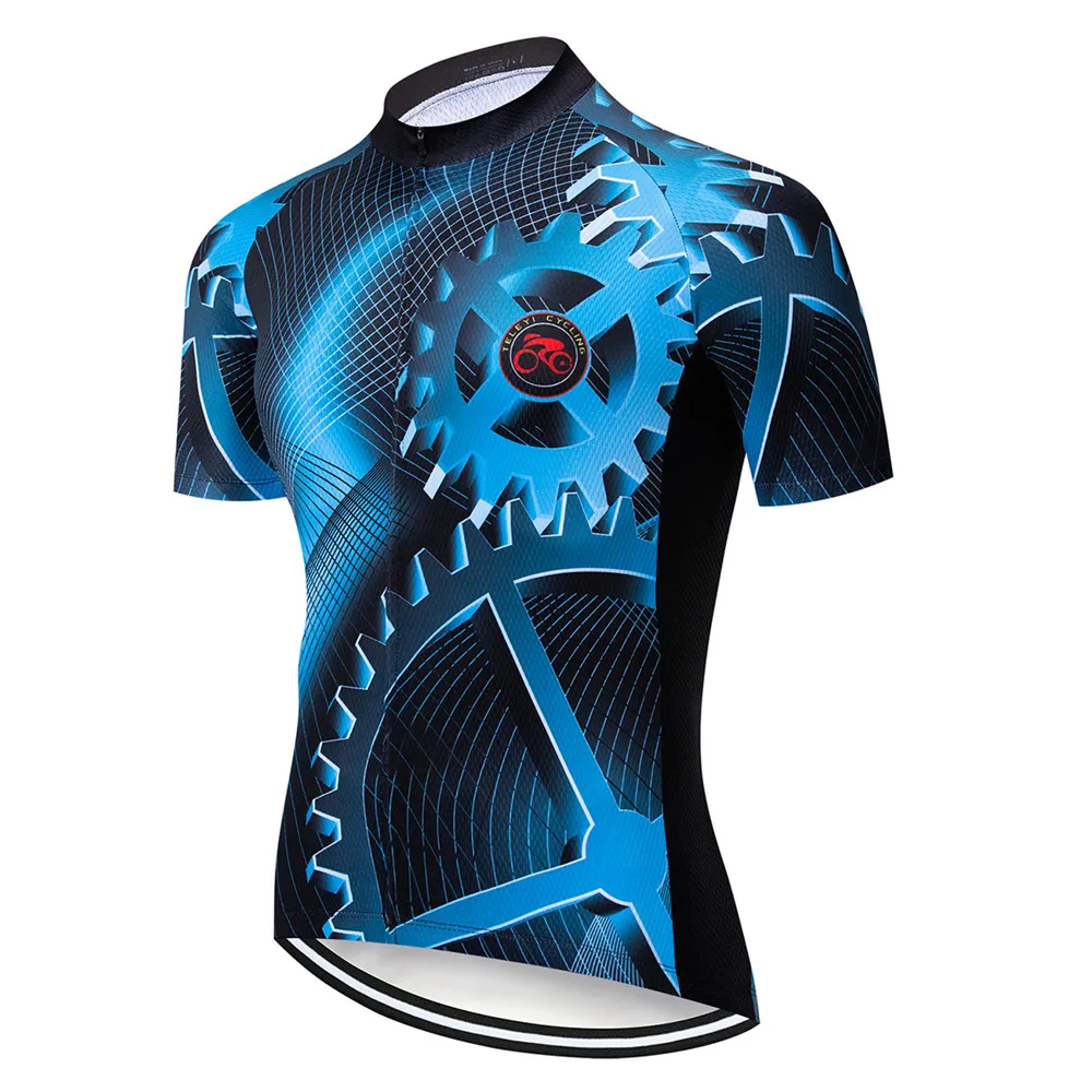 Model 17 Weimostar Blue gear велосипедная одежда для мужчин Sumemr MTB велосипедная одежда короткий рукав Велоспорт Джерси Набор быстросохнущая велосипедная одежда - Цвет: Model 17