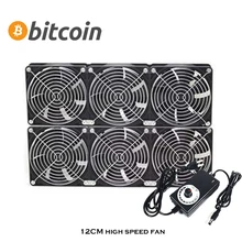 12cm PC Case High Speed Fan Kit Adjustable Speed 220V For BTC Mining Machine Computer Cabinet/Graphics Card Rack/Cooler Fan