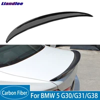 real carbon fiber p style for bmw 5 series g30g31g38 2016 2017 2018 2019 car rear trunk spoiler wing rear spoilers
