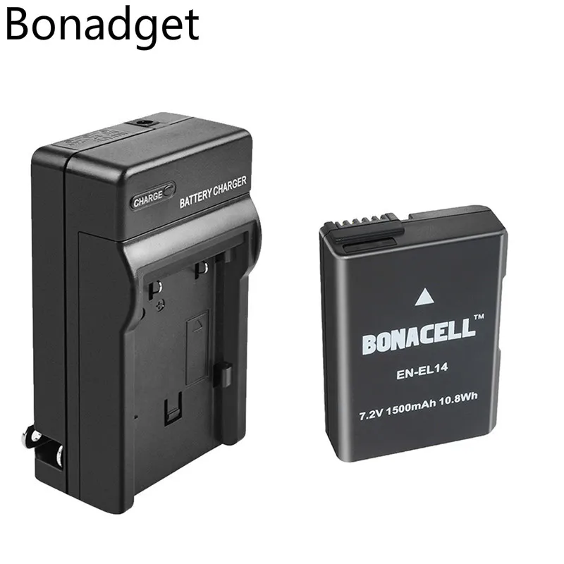 Bonadget 1500 мА/ч EN-EL14 ENEL14 RU EL14 Зарядное устройство ДЛЯ ЗАМЕНЫ Nikon D5200 D3100 D3200 D5100 P7000 P7100