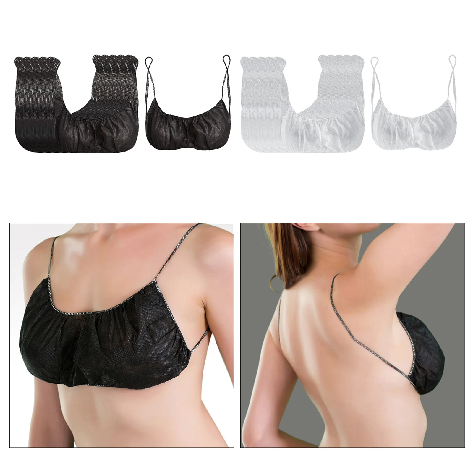 

50-Pack Womens Disposable Bra Individually Disposable Spa Salon Top Garment