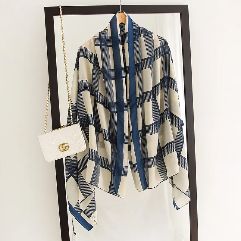 

New Arrival 2021 Brand Winter Hijab Cotton Scarf Fashion Female Large Women Poncho Shawl Bandana Foulard Scarves Pashmina Femme