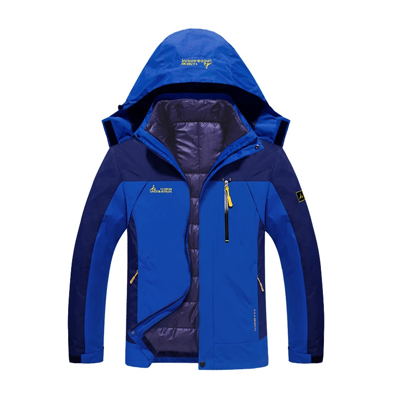 Зимняя Лыжная куртка для мужчин Толстая теплая ветрозащитная водонепроницаемая