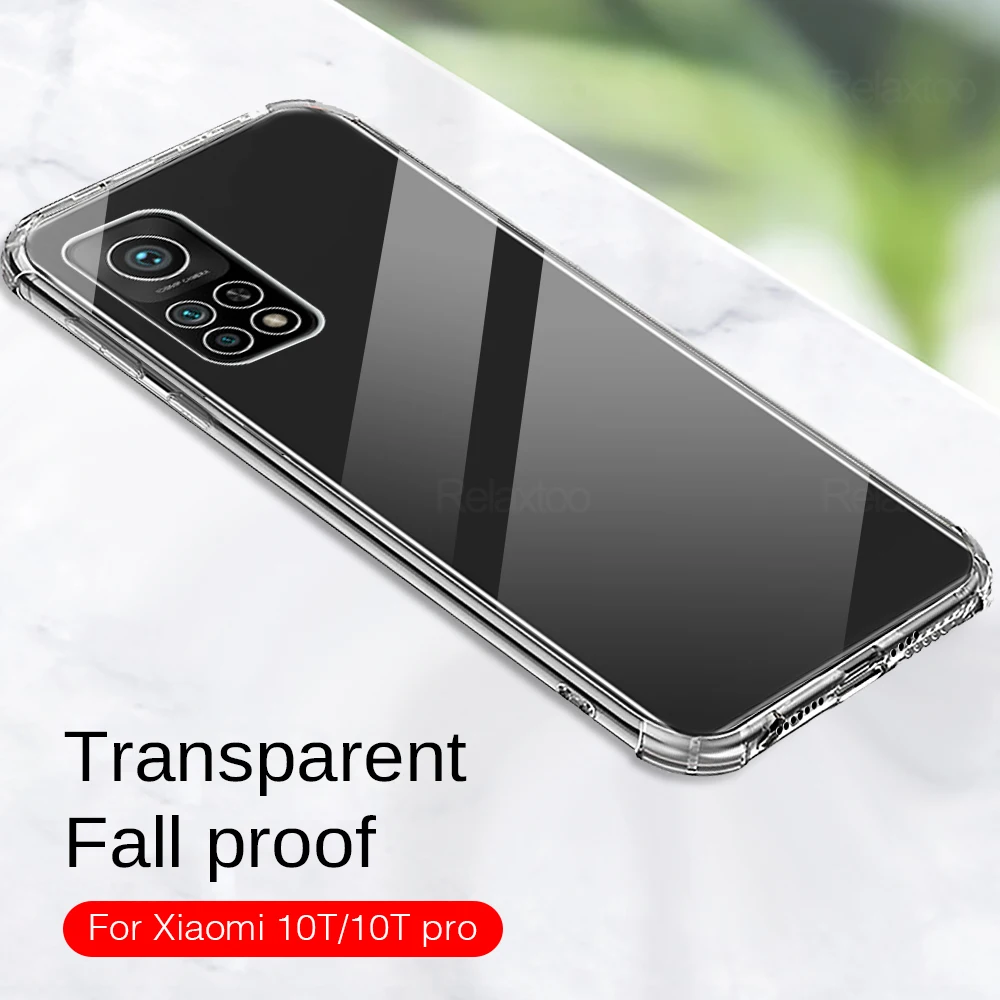 Профессиональный чехол для Xiaomi 10T Pro из прозрачного силикона