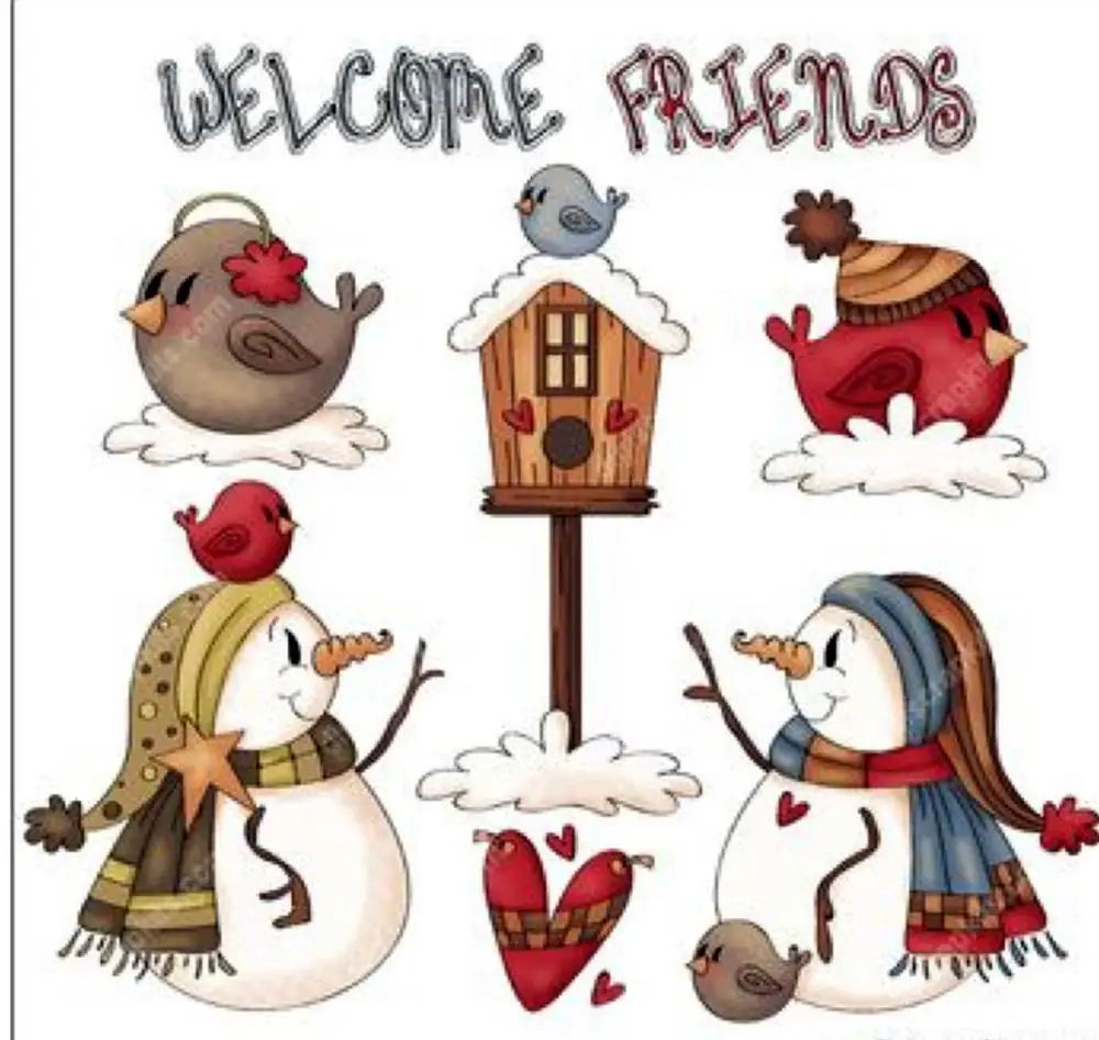 Снеговик птица прозрачный силиконовый очистить резиновый штамп лист цепляться