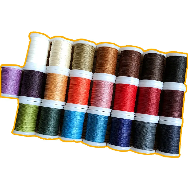 

120m/roll 0.5mm Strong Leather Sewing Waxed Thread Round Polyester Cord Rope for Jewelry Weave Braided