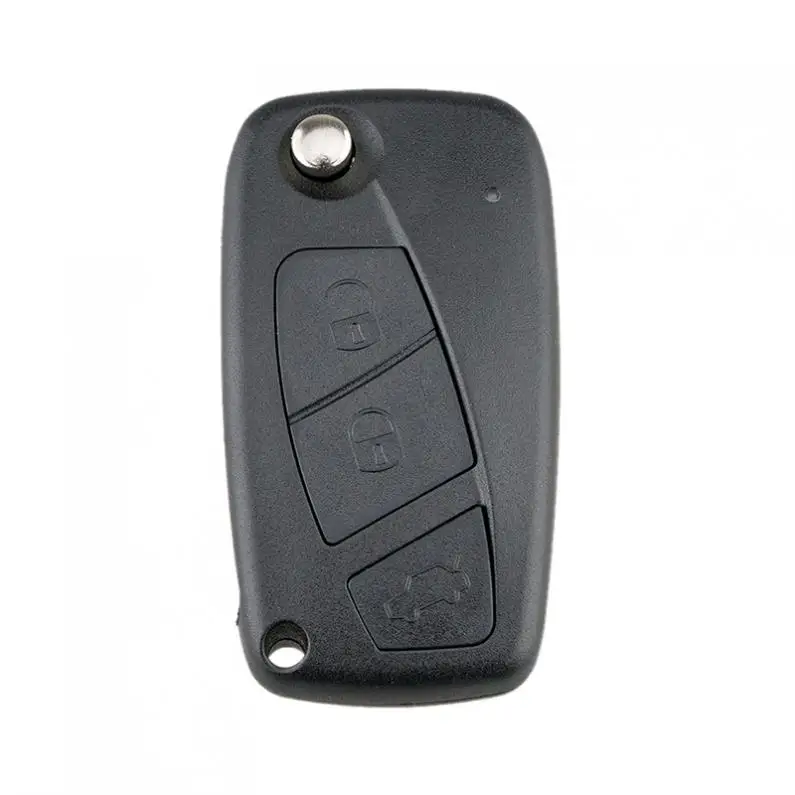 433Mhz 3 Buttons Flip Car Remote Key Fob with PCF7946 Chip Black Fit for Fiat 500 Panda/Punto/Bravo | Автомобили и мотоциклы