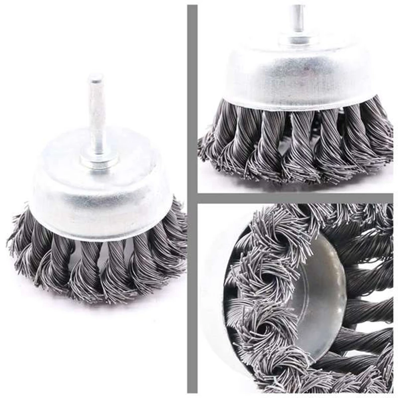 3 шт. вращающееся соединение узел плоская проволока колесо чашка щетка диск