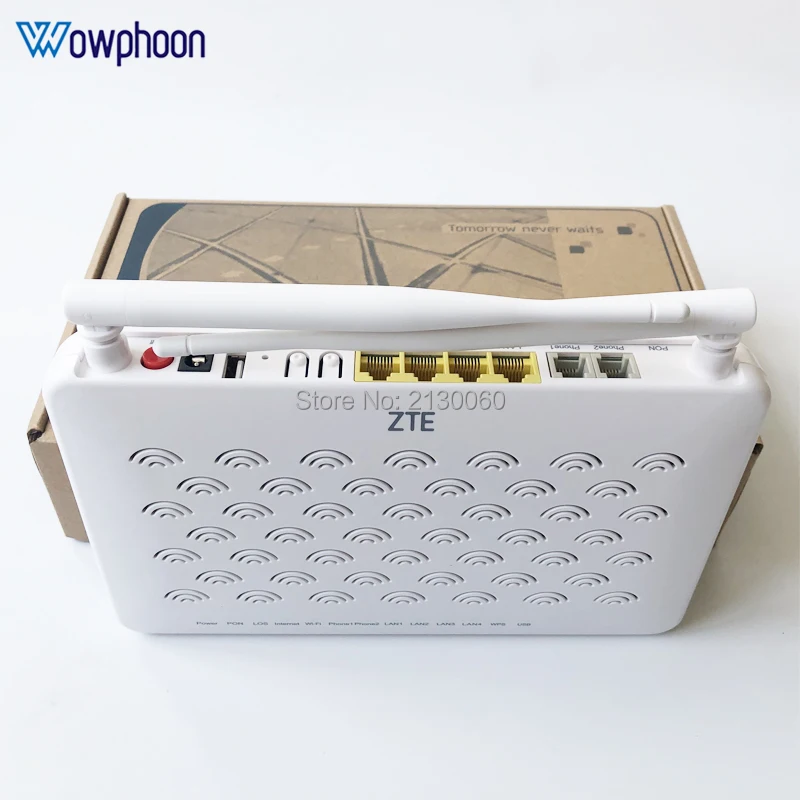 Бесплатная доставка ZTE F660W V5.2 GPON ONU ONT 4FE + 2TEL USB Wifi английская прошивка