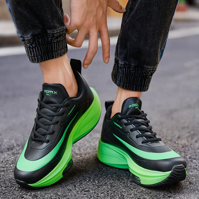 Men's Sports Training Sneakers Air Cushion Mesh Tennis Sports Shoes Outdoor Running Shoes Non-slip Wear-resistant Casual Shoes