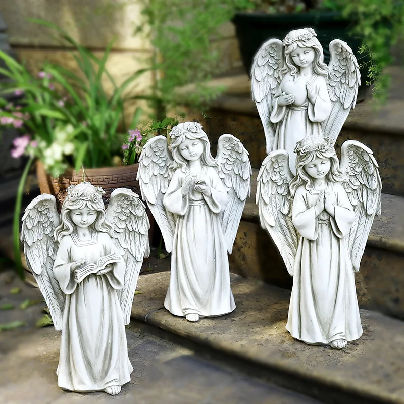 

Nordic Minimalist Literature And Art Retro Little Fairy Resin Sculpture Statue Handicraft Garden Decoration Ornaments