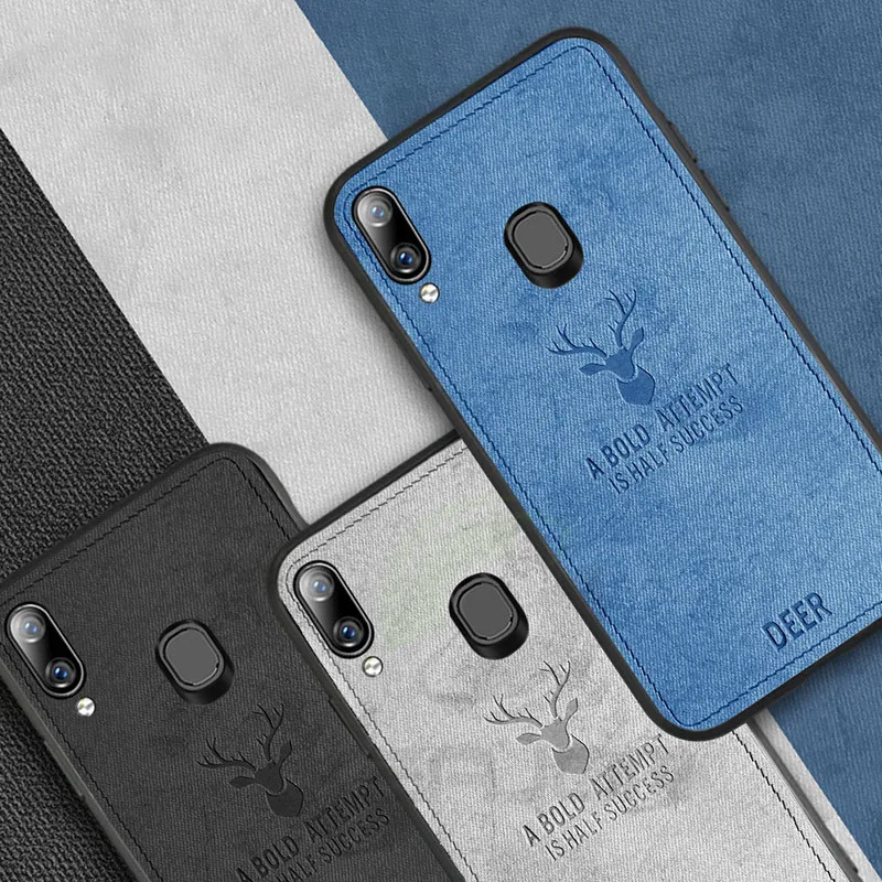Чехол для huawei P Smart 2019 чехол ткань текстурированное покрытие ТПУ Силиконовая