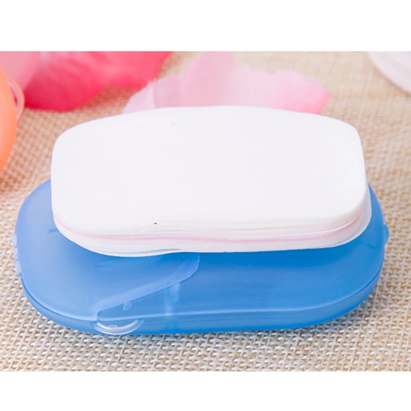 

20 40 60 120PC/Box Travel Hand-washing Soap Paper Multifunctional Aroma Sliced Cleaning Paper Disposable Boxed Mini Soap