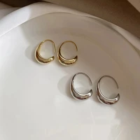 2021 trend c shape hoop earrings for women teens girls party daily wedding fashion jewelry glossy elegant stud earrings