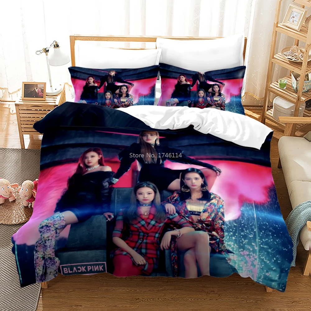 

Bedding Set 2/3pcs Korean Girls Singing Combination Duvet Cover Set 3D Printed Bed Linens Home Textile Twin Full Queen King Size