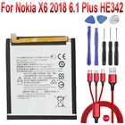 Аккумулятор HE342 3060 мА  чАккумулятор для Nokia X6 2018 6,1 Plus TA-1099 TA-1109 X5 5,1 Plus, USB-кабель, набор инструментов