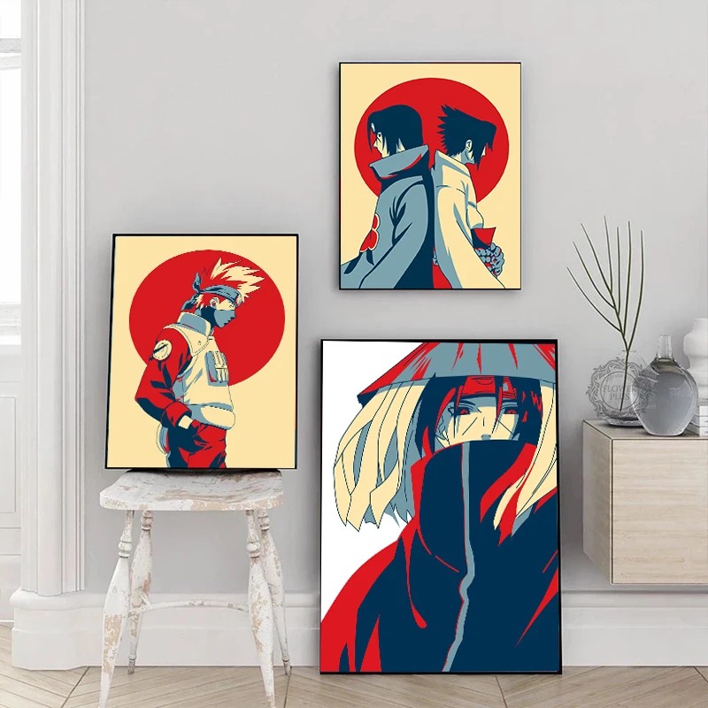 

Japanese Anime Canvas Painting Naruto Sage Mode Itachi Sasuke Wall Poster Print Mural Children's Room Home Decoration Cuadros