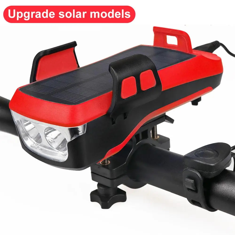 

Multifunction 4 IN 1 Bike Light 400 Lumens Bike Flashlight Bike Horn Phone Holder Power Bank Bicycle Front Light