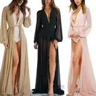 Новинка, горячая Распродажа, летний сексуальный женский шифоновый просвечивающий бикини, длинный купальный костюм, купальник, Пляжное платье, купальный костюм, накидка