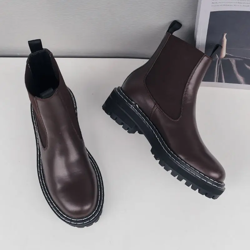 Женские Классические ботильоны из натуральной кожи Taoffen зимние теплые