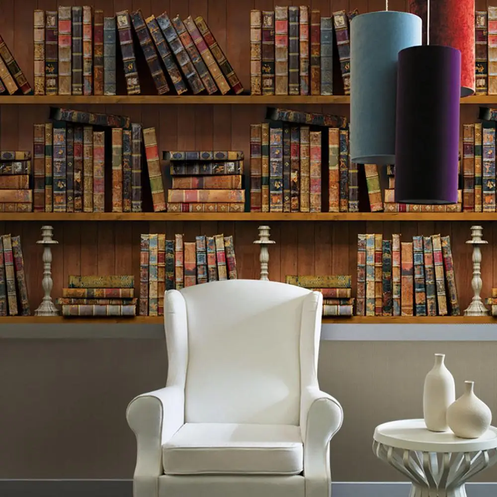 3D книжная полка из ПВХ самодельные Съемные наклейки на стену лестницу книжный шкаф вход лестница обои для