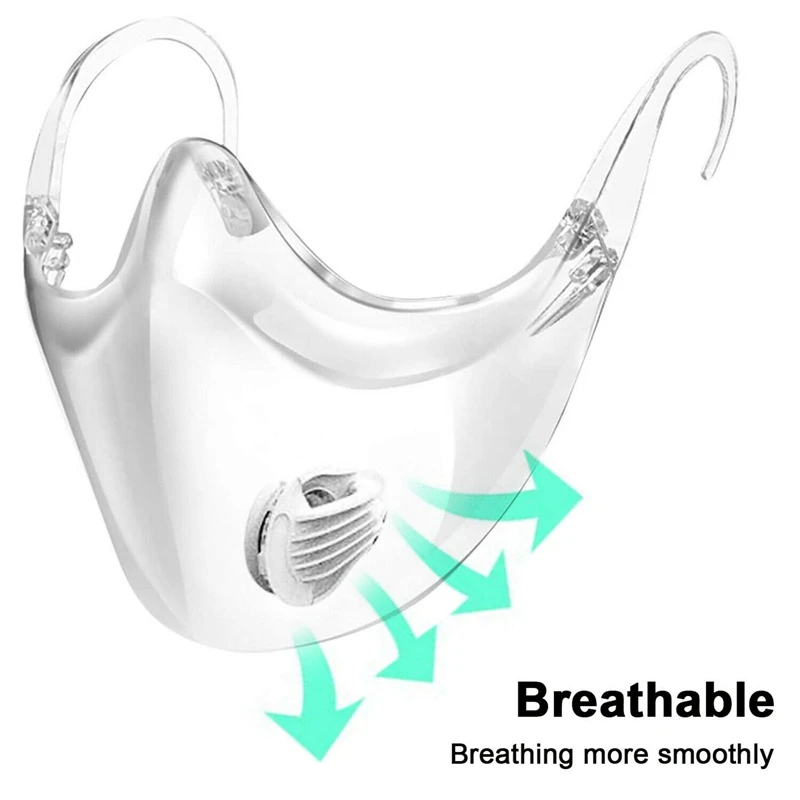 1 Pcs Protective Mask Face Cover Durable Cycling Transparent Mouth Shield Plastic Reusable Anti-Fog/Oil Kitchen Tools | Дом и сад
