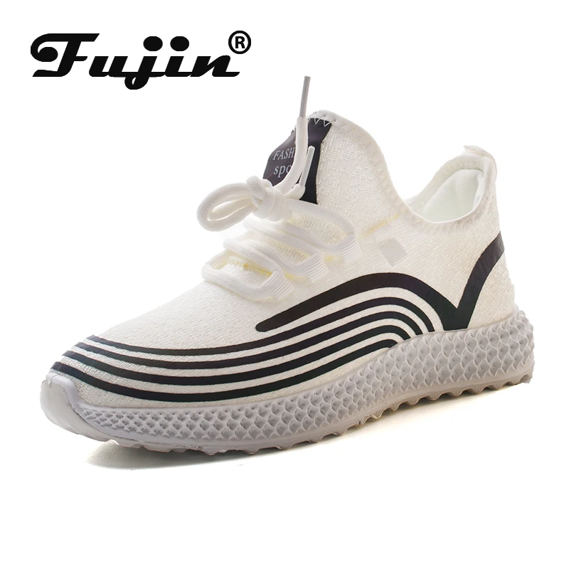 Женские кроссовки на плоской подошве Fujin дышащие мягкие платформе весна осень