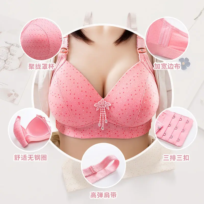 

Sexy Wireless Bras for Women Plus Size Bra C Cup Thin Breathable Wire Free Bralette Gather Adjustable Brasieres Underwear Female