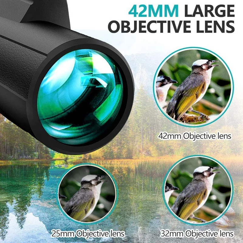 12X42 High Power Monoculars for Adults with Low Night Vision Monocular Telescope Gifts Bird Watching Hunting | Инструменты
