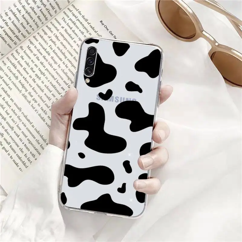 

cow Phone Case Transparent Clear For Samsung Galaxy A71 A21s S8 S9 S10 plus note 20 ultra