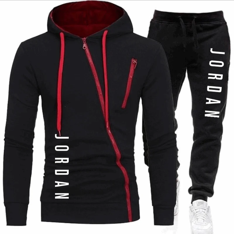 

2021 Men's Sportswear Fall Wear Zipper Sportswear Hoodie Sweatpants Men's Wear