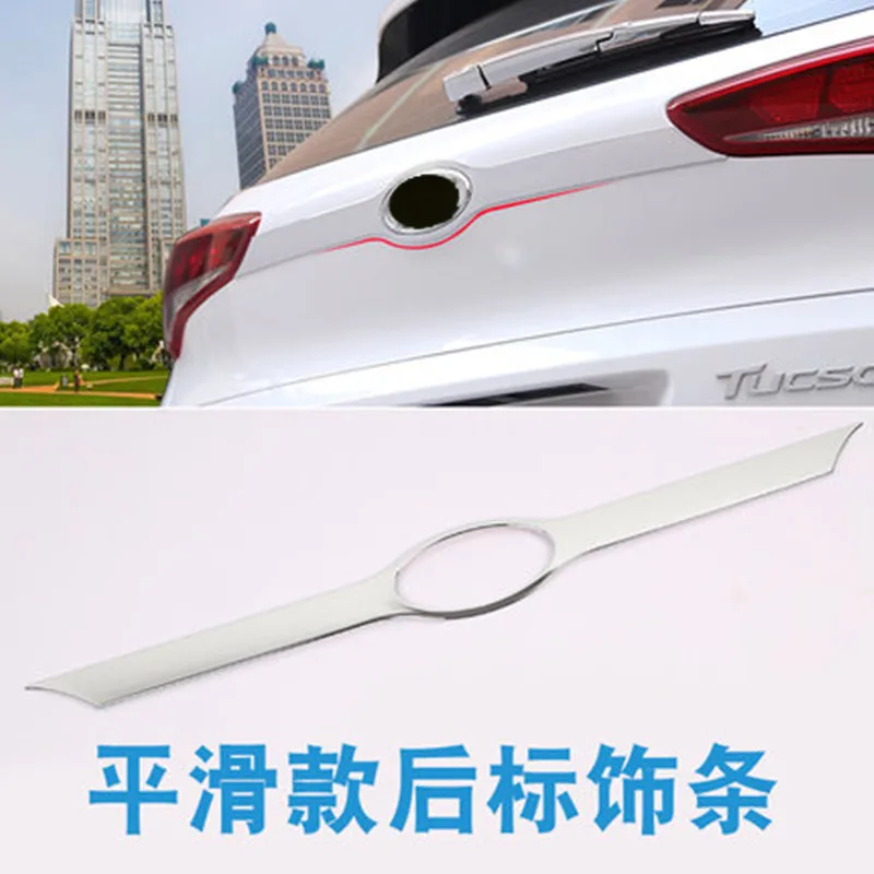 

Car styling For Hyundai Tucson 2015 2016 2017 2018 High-quality ABS Chrome Rear Trunk Lid Trim Cover trim Car-covers