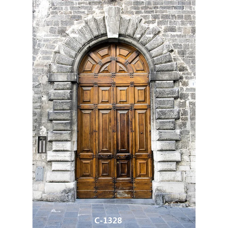 

SHENGYONGBAO Vinyl Custom Photography Backdrops Prop Classical Wooden doors Theme Photography Background GD20518 -43