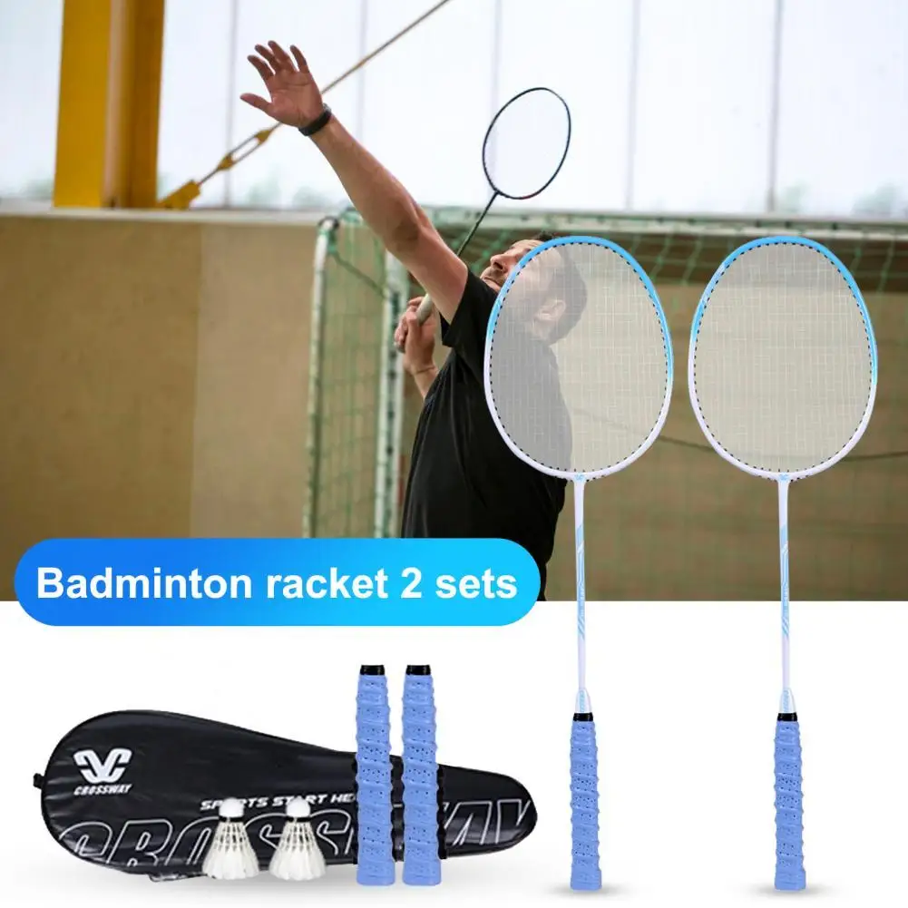 

Nylon Convenient Carbon Fiber Badminton Racket Kit Portable Shuttlecocks Racket Set Lightweight for Beginners
