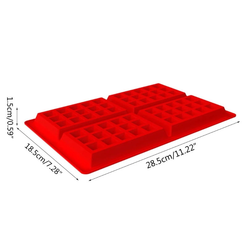 

Silicone Mini Waffles Pan Cake Chocolate Baking Mold Tray DIY Fondant Sugarcraft Candy Making