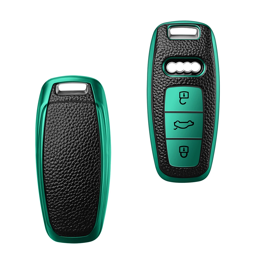 

TPU Car Key Case Full Cover Protect Shell For Audi A4L A6L A7 A5 A8 Q5 C8 Q8 D5 E-tron Protection Car-Styling Car Accessories