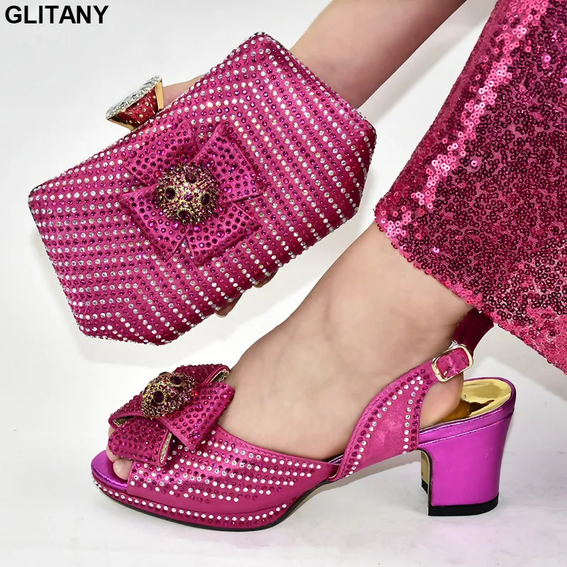 Модные женские вечерние туфли и сумочка в комплекте летние на высоком каблуке