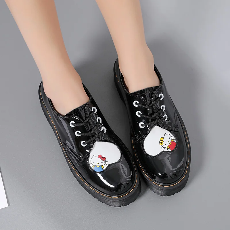 Martens X Китти Кэт обувь на толстой подошве для увеличения женская кожаная в
