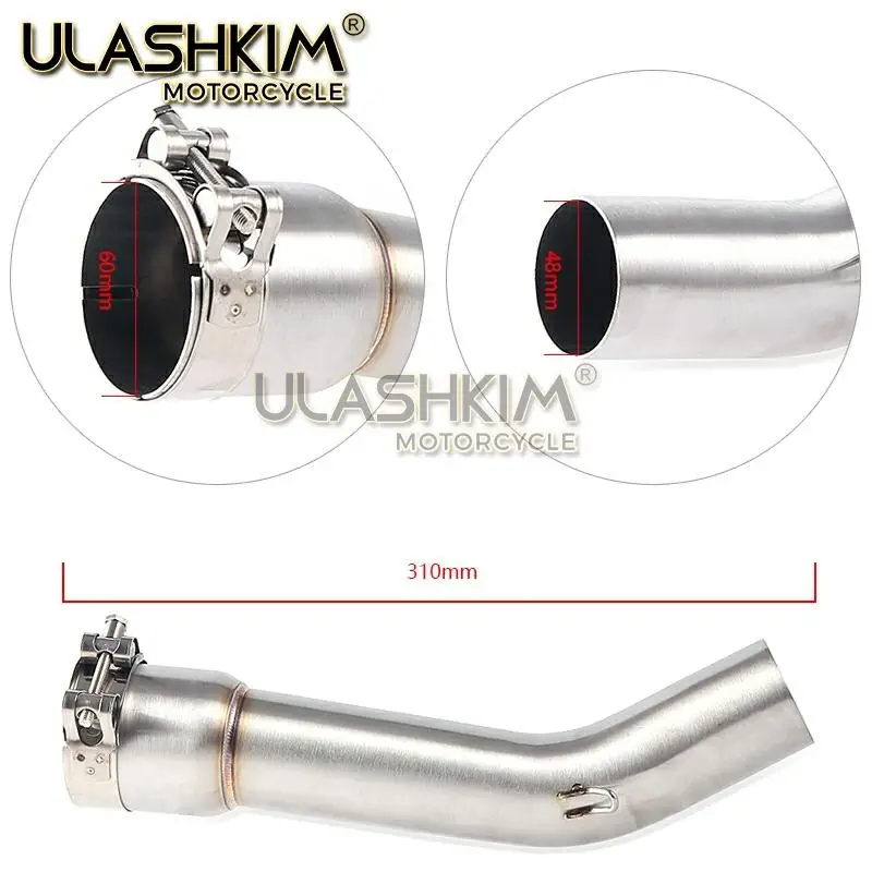 

Motorcycle Exhaust Escape Muffler Middle Link Pipe Slip On For YAMAHA FZ1 N F S FAZER FZ1 FZ1N FZ1000 2005 to 2016 Exhaust