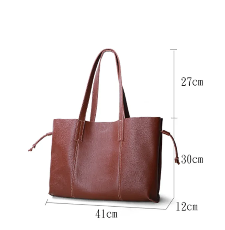 2021 New Bags Women's Handbag Shoulder Bag Women Big Simple Soft Leather 14 Inch Laptop Female Large-capacity Tote |