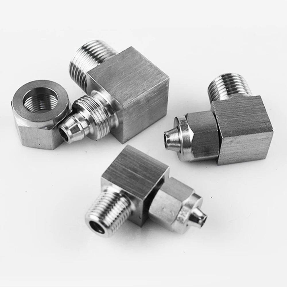 

304 stainless steel pneumatic joint pipe joint trachea hose quick tightening joint right angle elbow 1/8'' 1/4'' 3/8'' 1/2'' BSP