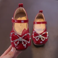 newborn mary janes princess leather shoes for kids girls toddler baby girls rhinestone white red party wedding dress shoes 2022