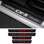 Накладки на пороги автомобиля, 4 шт., наклейки на пороги для Mazda CX-5 CX5 KE KF 2021, 2020, 2019, 2018, 2017, 2016-2012, чехлы с логотипом автомобиля