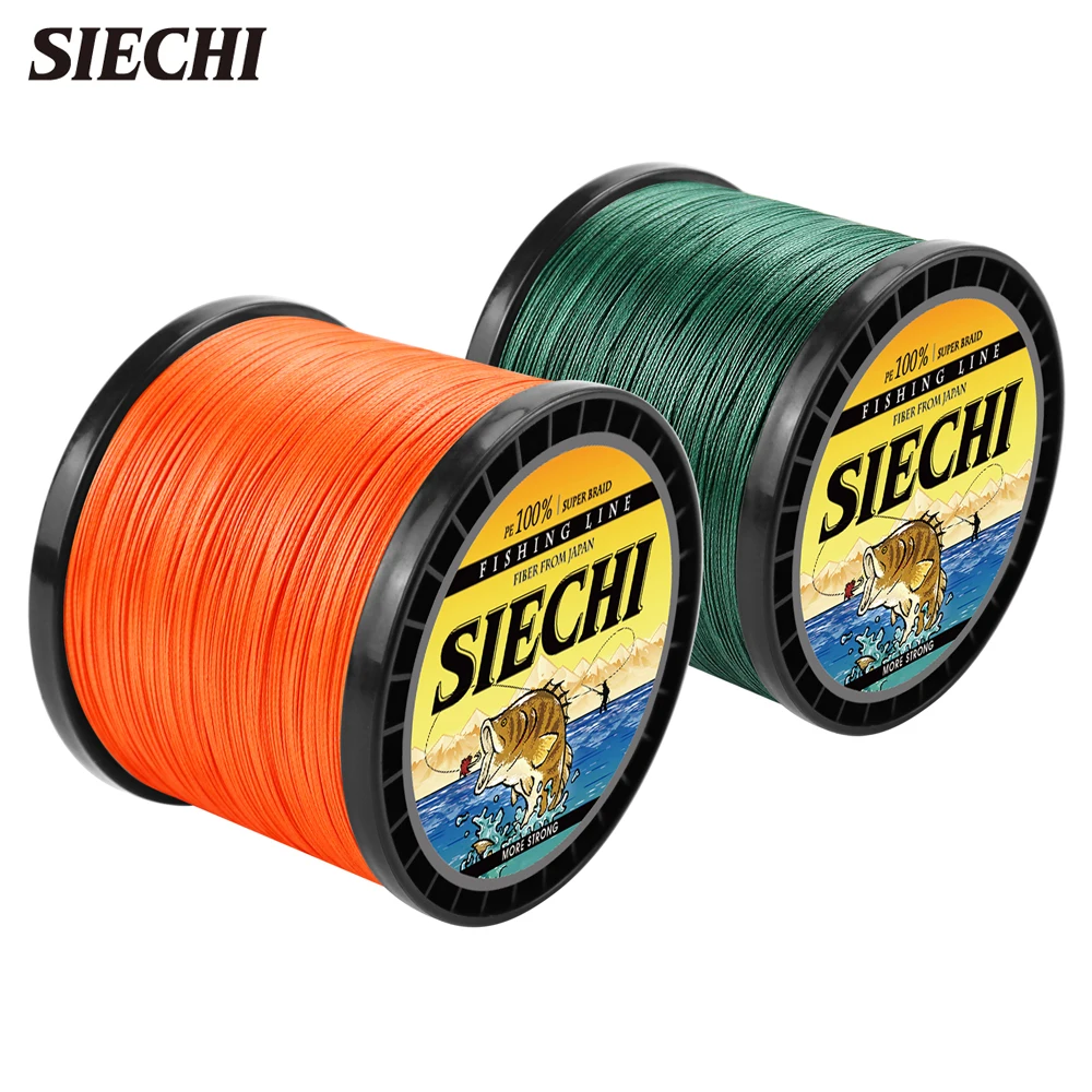 

SIECHI 8 Strands Fishing Line NEW Braided PE Super Strong For Lake Sea 300M 500M 1000M 100M 100% Multifilament Wire Woven Thread