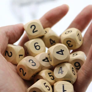 10 шт.партия для детей возрастом 1-6 кости с цифрами 1,62,0 см набор Игральный костей деревянный 6 кубиков Настольная игра аксессуар