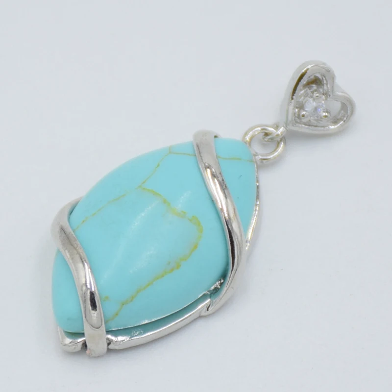 Классический кулон в форме лошадиного глаза для ожерелья натуральный камень