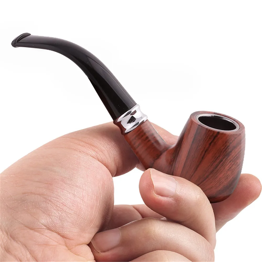 

Handheld Tobacco Pipe Cigarette Filter Herbal Grinder Imitation Wood Filter Cigarette Holder Smoking Accessories Smokers Gift